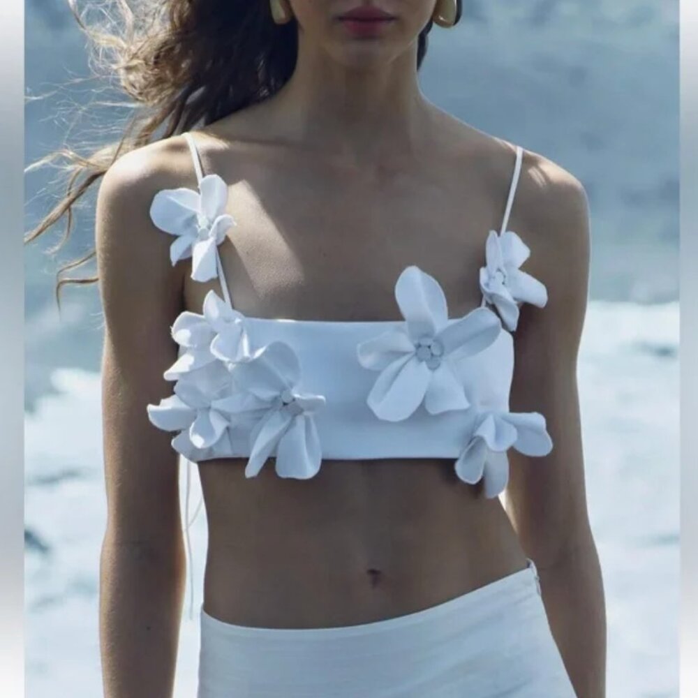 FLORAL CROPPED TOP ZW COLLECTION